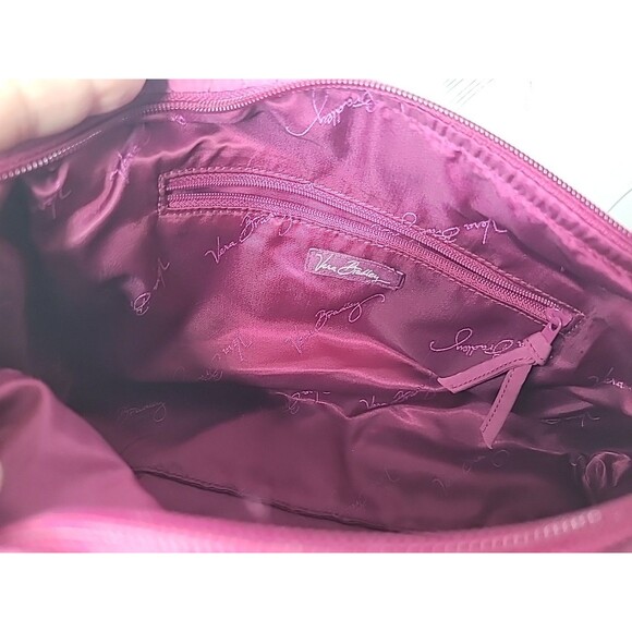 Vera Bradley Pink Quilted Duffel Shoulder Bag Purse Travel Tote Hawthorn Handbag - Picture 14 of 15